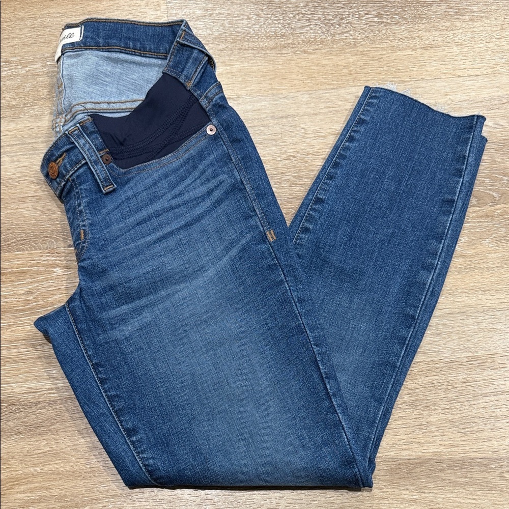 Madewell Maternity Side-Panel Skinny Jeans in Wendover Wash Strech Size 27